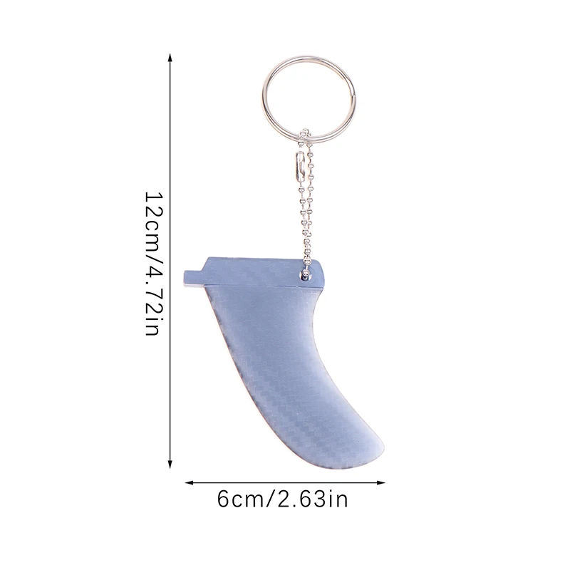 Surfboard Fins Key Chain Small Cute Single Fin Keyring Gift For Family Or Firends