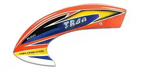 Orange HCB4001 58.6g Model Aircraft Electric Helicopter ALIGN TB40 Fiberglass Shell for TB40 Colored Painted Cockpit Cover