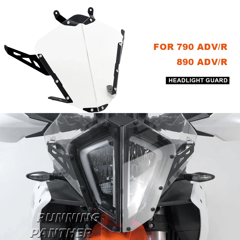 

2025 For 790 890 Adventure ADV R 2023- Motorcycle Accessories Head Light Lamp Protector Cover Headlight Guard