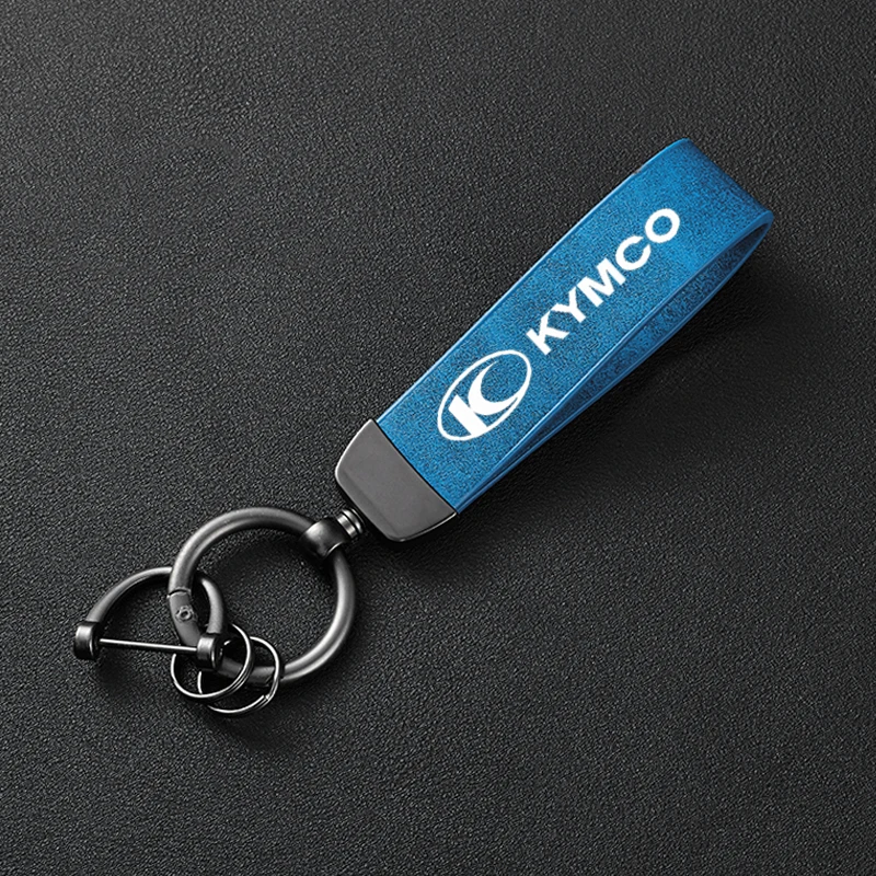 For Kymco Xciting 300 Downtown 125I 200I 300I 350I Xtown 125 Accessories High-Grade Leather Motorcycle Keychain Holder Keyring - view 3