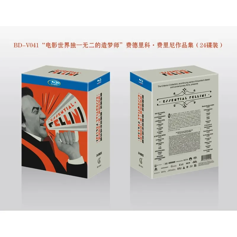The Complete Works of Federico Fellini 24 Discs Blu-ray Disc Cinema Unique in the World
