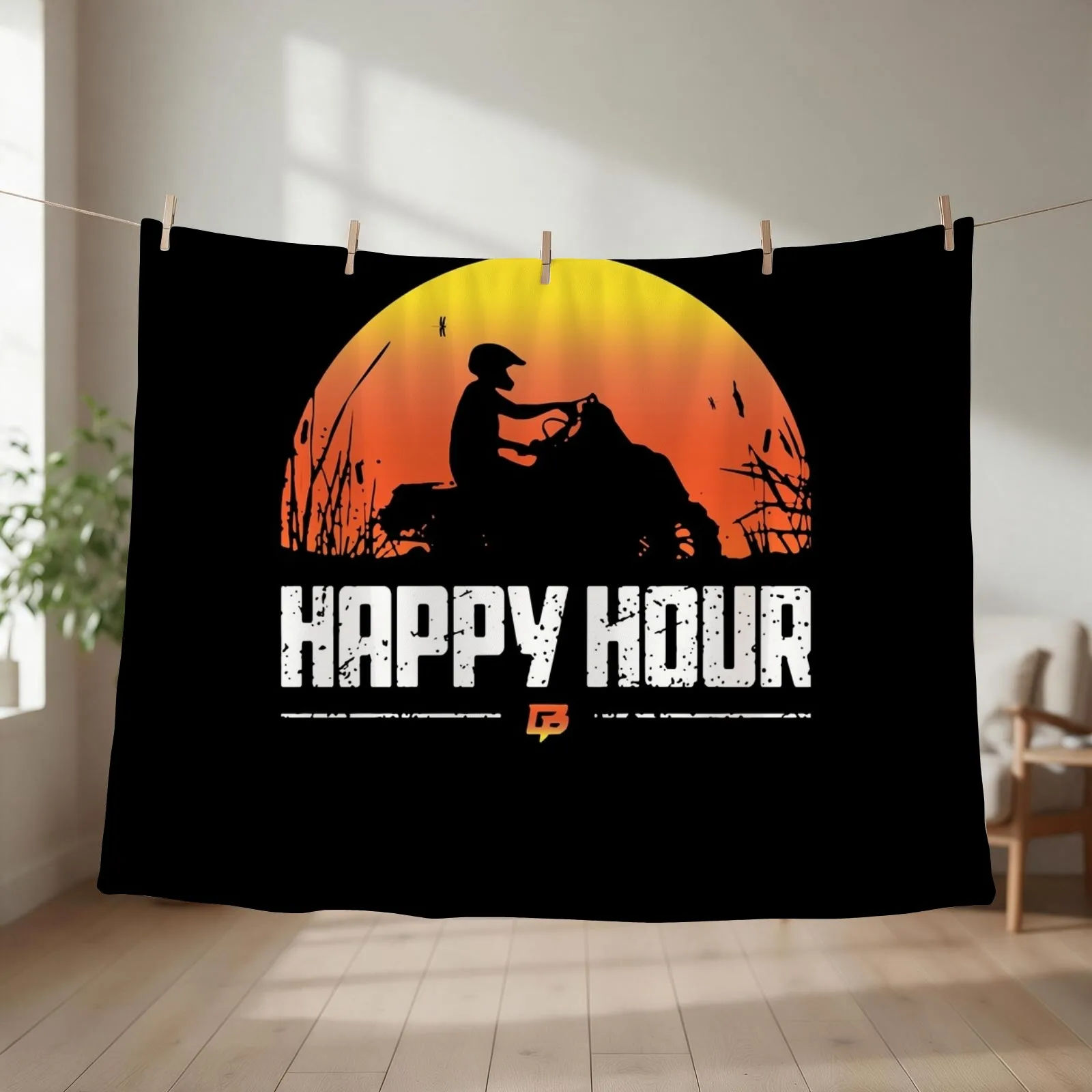 Braydon Price Happy Hour Sunset Braydon Price Throw Blanket couch cozy soft plush fuzzy picnic outdoor blanket
