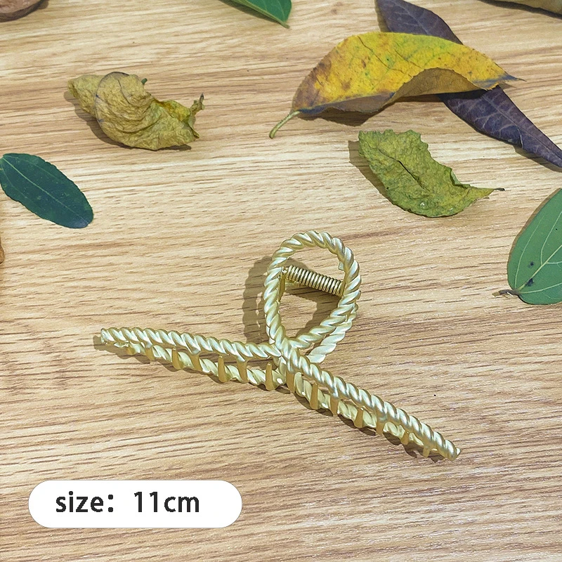 2026 Neue Damenmode Gold Hohl Geometrische Metall-Haarklammer Haarband Haarspangen Haarnadel Haarkrabbe Haaraccessoires – Detail 13