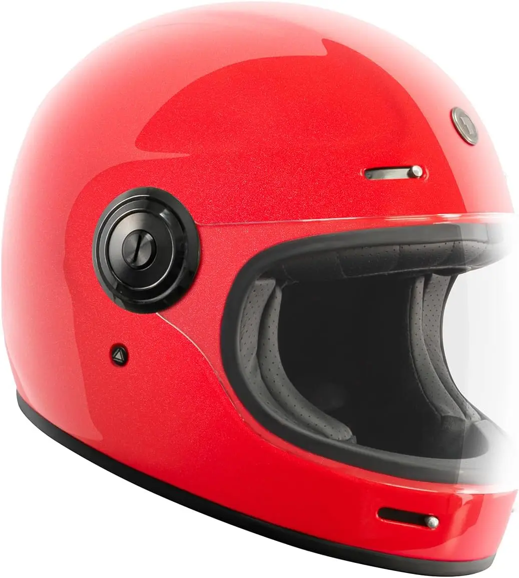 

(X-Large)T1/Newport Fiberglass Full Face Moycle Helmet DOT & ECE Approved