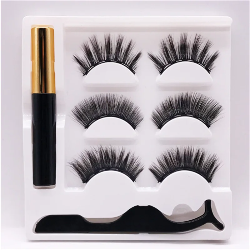 

THREE-PAIRS magnetic magnets without glue magnetic eye liner adhesive for eyelashes set