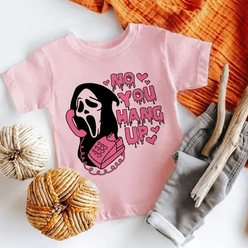 \\Halloween Pumpkin Ghost Funny Printed Children\'s T-shirt Girl Clothes Boys Clothes