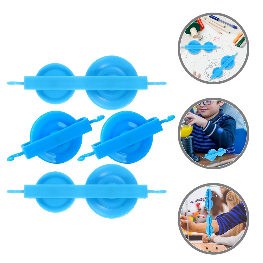 4pcs Pulley Set Experiment Instrument For Physical Mechanics Durable Plastic Science Lab Teaching Tool, School Physics Supplies,