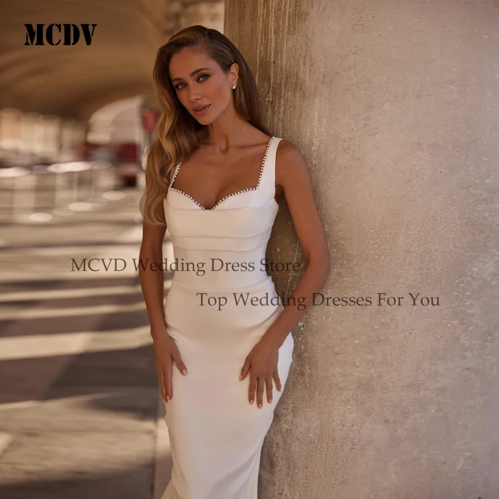 MCDV Schatz Brautkleider Spaghetti-trägern Meerjungfrau Korsett Bide Party Kleider Für Frauen Sexy vestido de noiva Angepasst