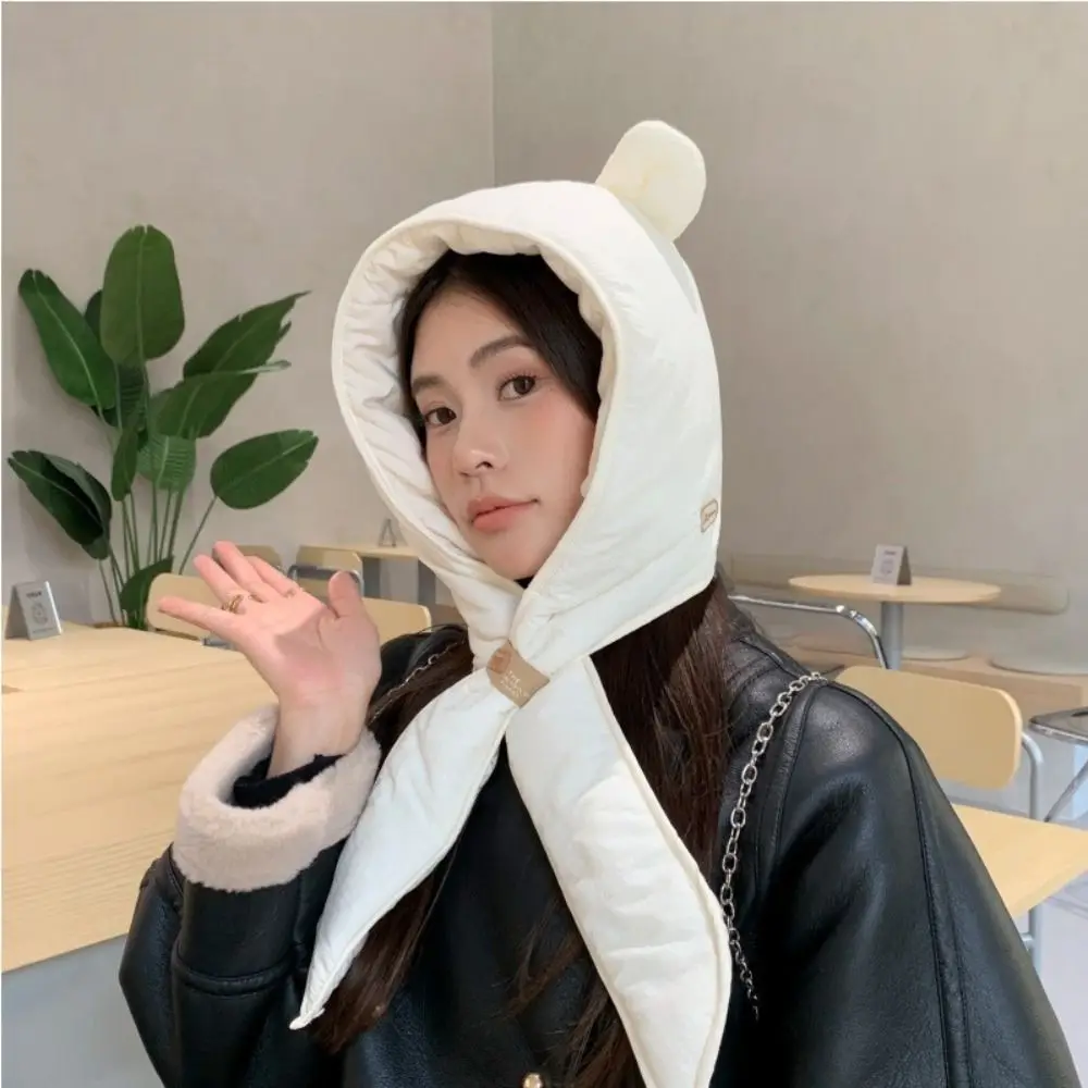 Leisure Thickened Down Cotton Pullover Hat Warm Windproof Winter Pilot Hat Ear Protector Cartoon Ski Lei Feng Hat Riding