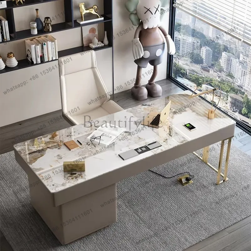 

Luxury Decoration Office Desk Aesthetic Designer Executive Standing Computer Desk Reception Modern Mesa Escritorio Furniture