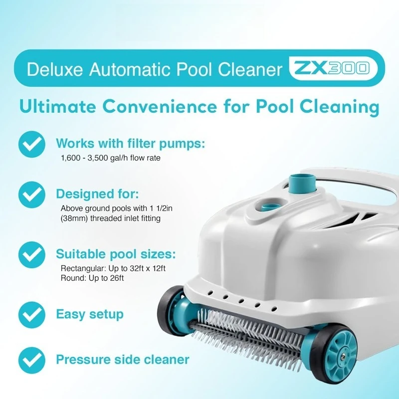 26363EH Ultra XTR 24ft x 12ft x 52in Above Ground Swimming Pool Set with Sand Filter Pump, Deluxe Automatic Vacuum Cleaner image 6