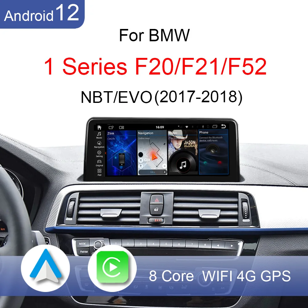 

Android12 CarPlay Android Auto 4G WIFI Stereo Car Radio Multimedia Player Touch Screen For BMW 1 Series F20 F21 F52 2017 to 2018