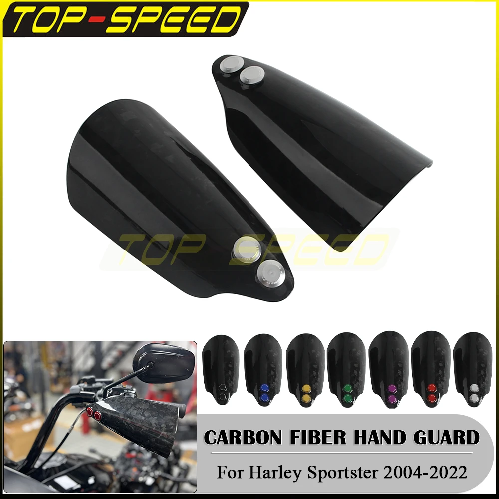 

Углеродные поручни для мотоцикла для Harley Sportster XL 883 XL 1200 C N R X48 Iron 2004-22, защитный чехол от падения от ветра