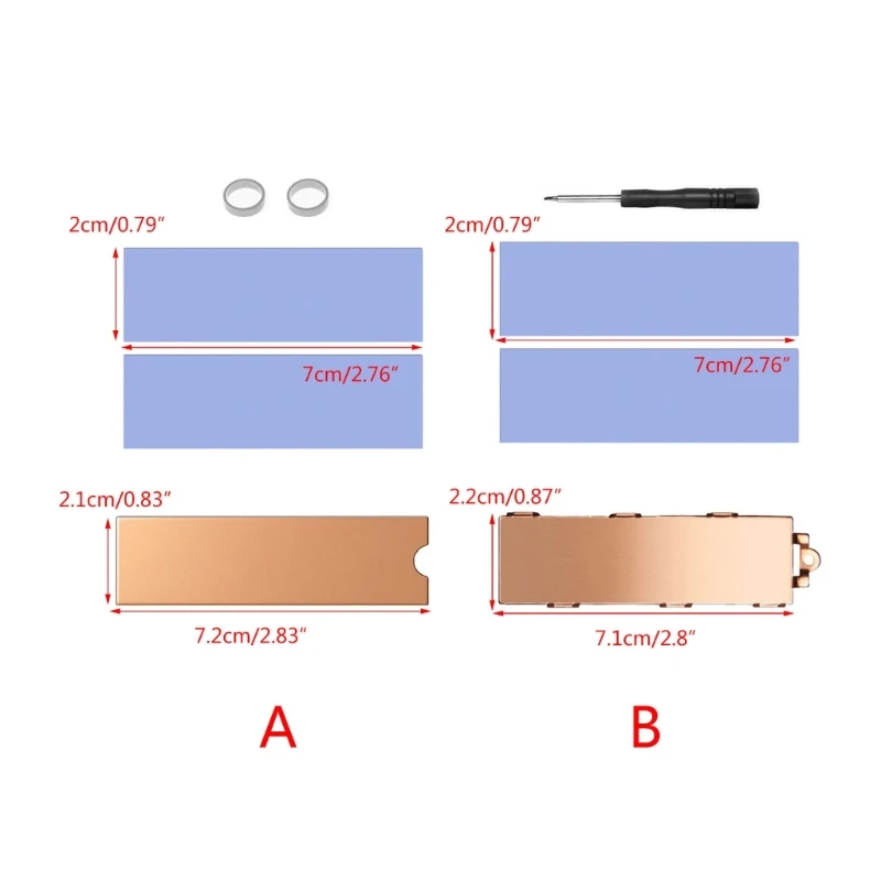 M.2 NVMe 2280 SSD ฮีทซิงค์ M.2 NVMe ฮาร์ดไดรฟ์ความร้อนความเหนียวที่ดีฮีทซิงค์ซิลิโคนแผ่นความร้อน Simple Mounts