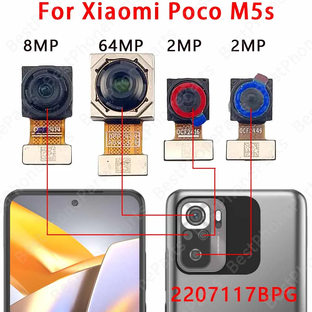 Front and Rear Back Camera For Xiaomi Poco M5s 2207117BPG Main