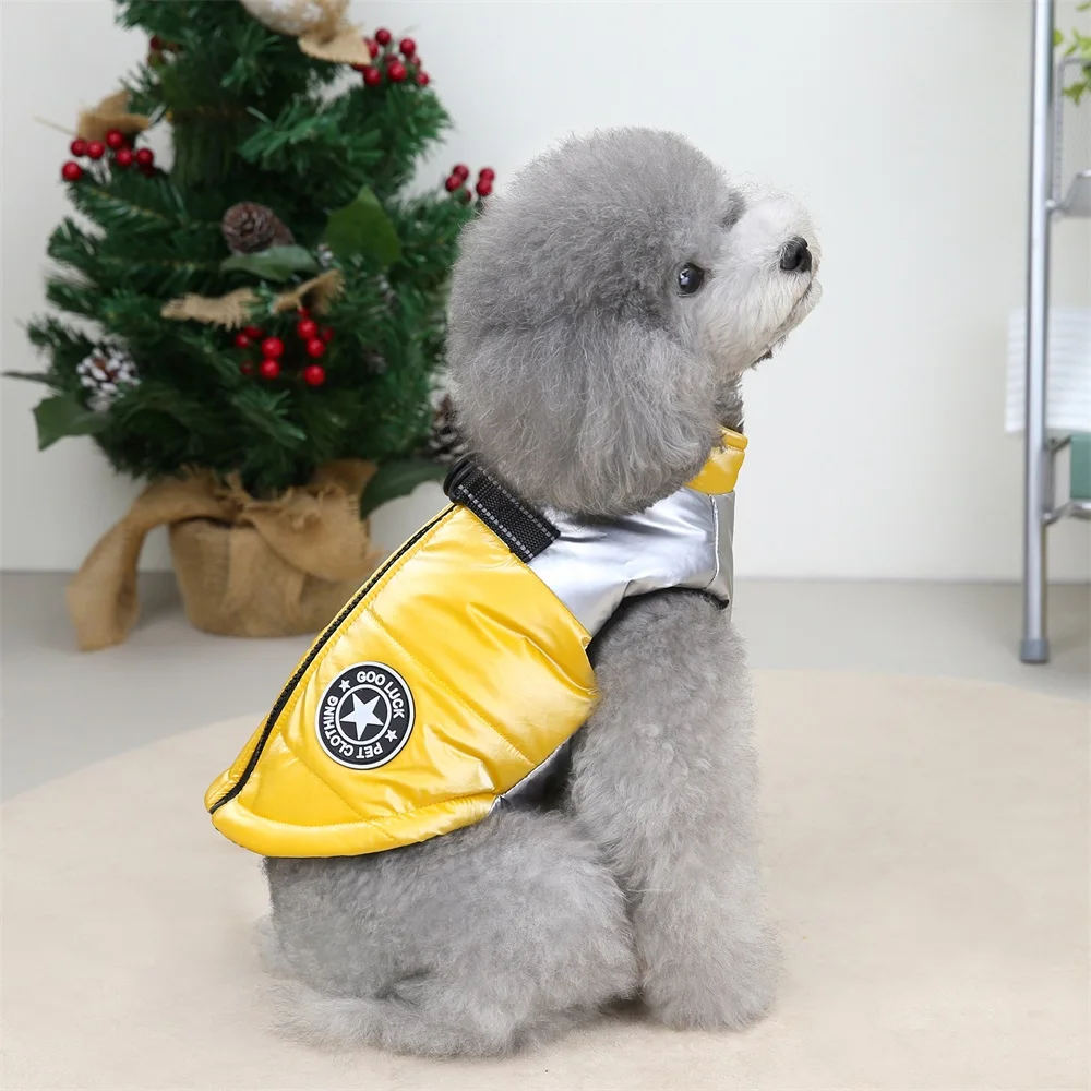 Waterproof Small Dog Vest Jacket Winter Warm Puppy Clothing Pet Padded Vest Apparel for Small Medium Dog