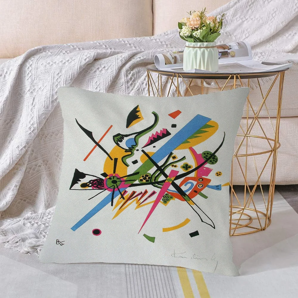 Decorative Pillows for Sofa Cushions Cover Kandinsky Art Personalized Gifts Throw Pillow Covers Luxury Living Room Decoration