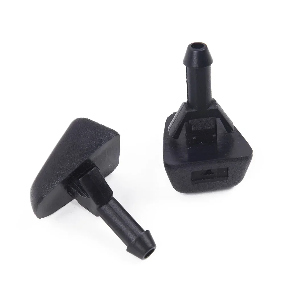 2pcs Washer Nozzles Black Exterior Jet For Volvo S80 C70 XC90 Windshield Parts Replacement Water Spray Useful Practical