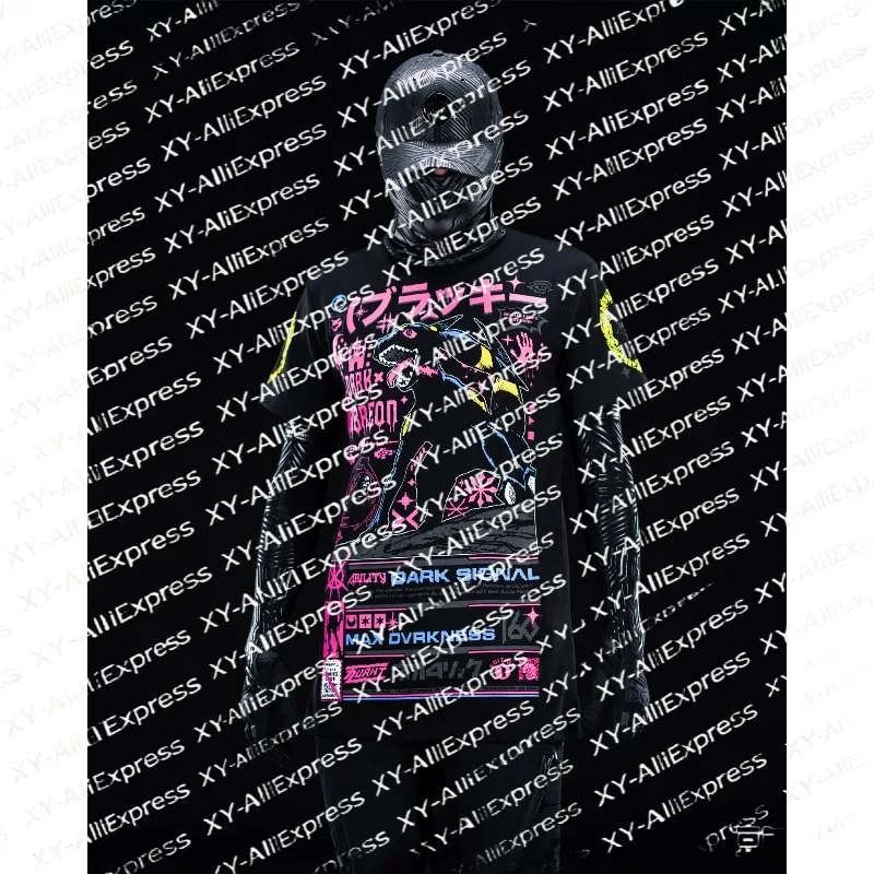 Men Urban Street Tee, Quick Dry & Breathable. Vibrant Neon Cartoon Artwork for Subculture Gatherings and Daily Outfits