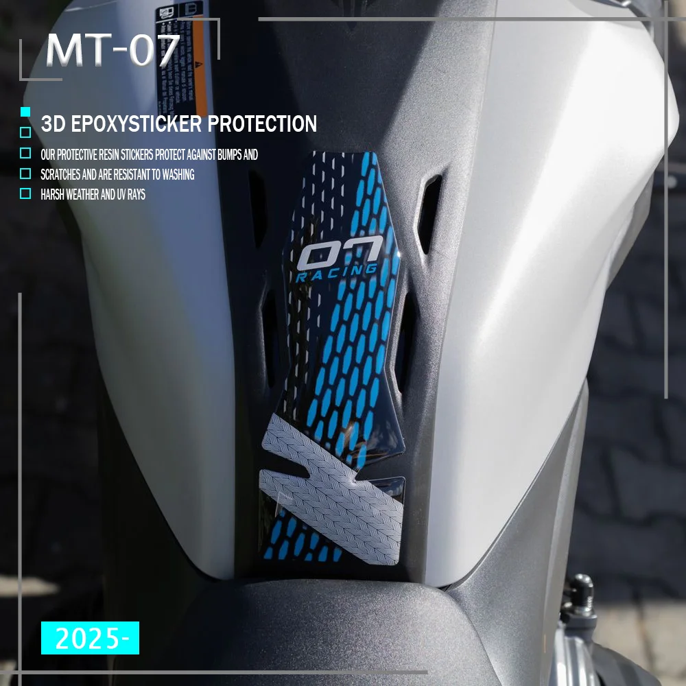 

For MT 07 2025 Sticker MT07 MT-07 Tank Pad Motorcycle Accessories Fuel Tank Protection Decal 3D Resin