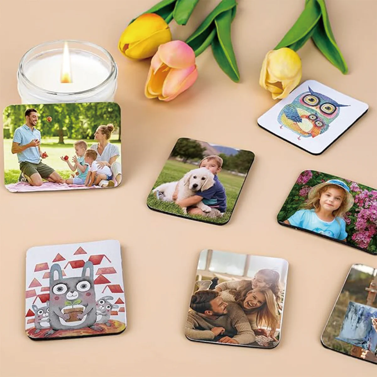Customizable fridge magnets, unique personalized gifts, the ideal choice for family, mother, and wife