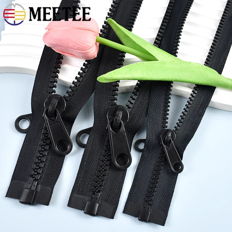 ميتي 5 # 8 # 10 # الراتنج السوستة 60-300 سنتيمتر الوجهين السيارات قفل سستة الإغلاق للحقائب خيمة البريدي طقم تصليح DIY بها بنفسك الخياطة اكسسوارات #5