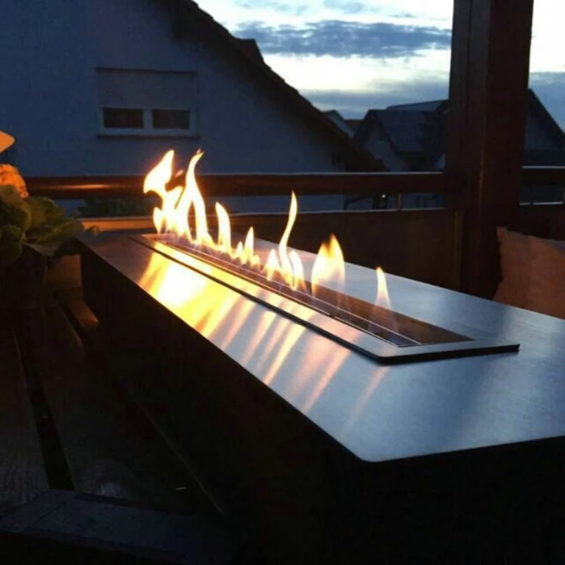 tuya wifi 1000 mm L smart burner bio ethanol kamin electric bioethanol fireplace with remote control