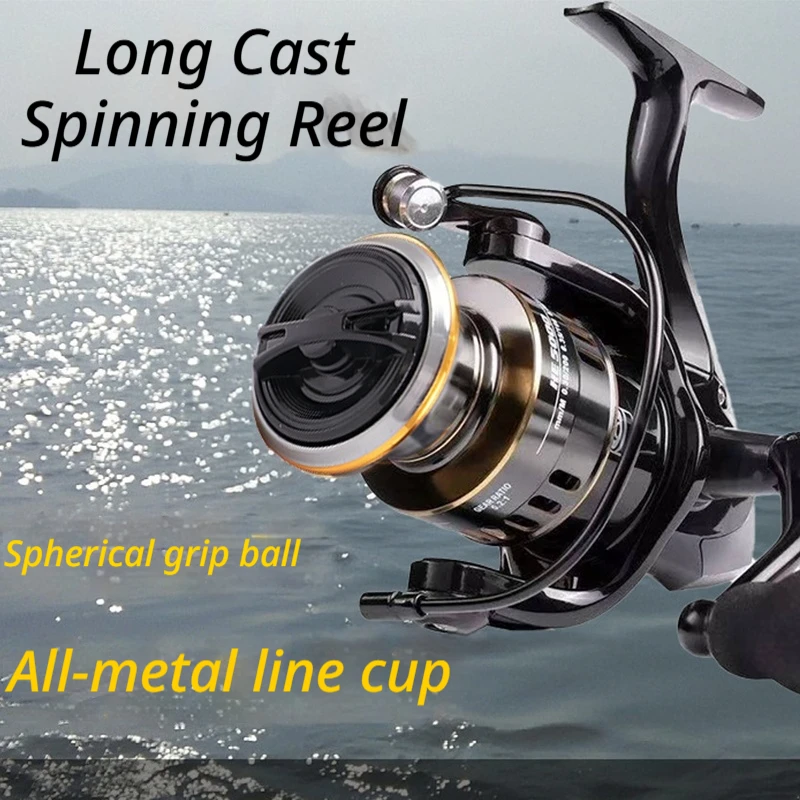 Generic All Metal Spinning Reel Long Cast Saltwater Sea Fishing Raft Fishing Full Metal High Strength Angling Gear For Anglers