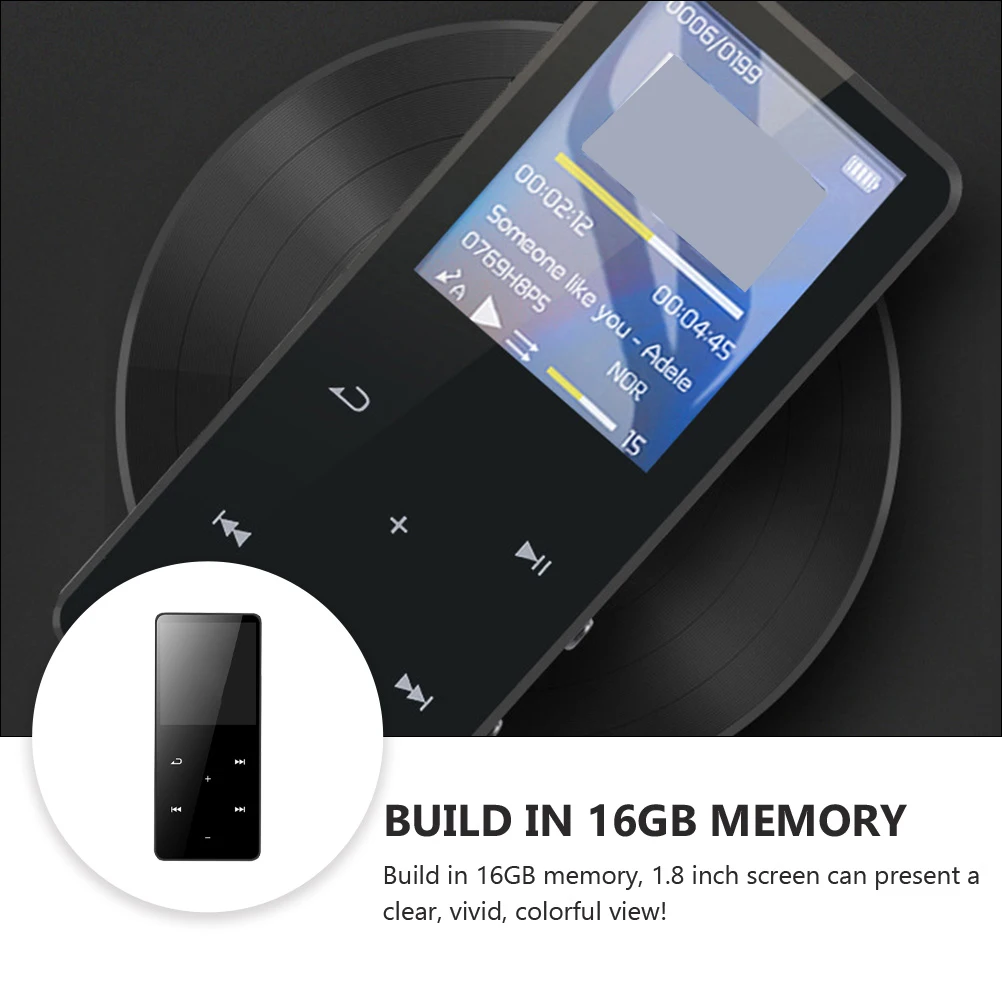 

Touch Player 16GB Mini Media Voice Mp3 Player Recorder Lossless Music Black Portable Stylish Clear Color