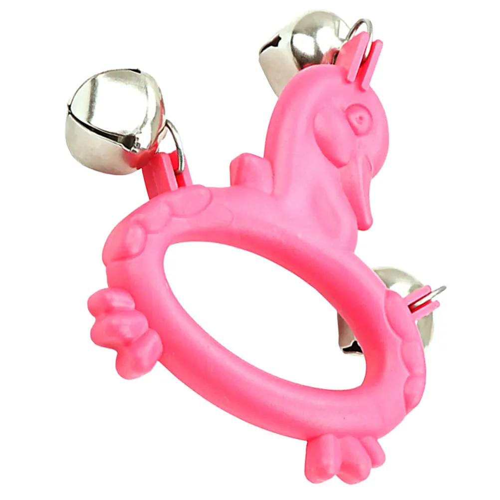

Plastic H held TambourineDuck W211 Safe Material Kids Musical Instrument Percussion Sound Development Bed Bell