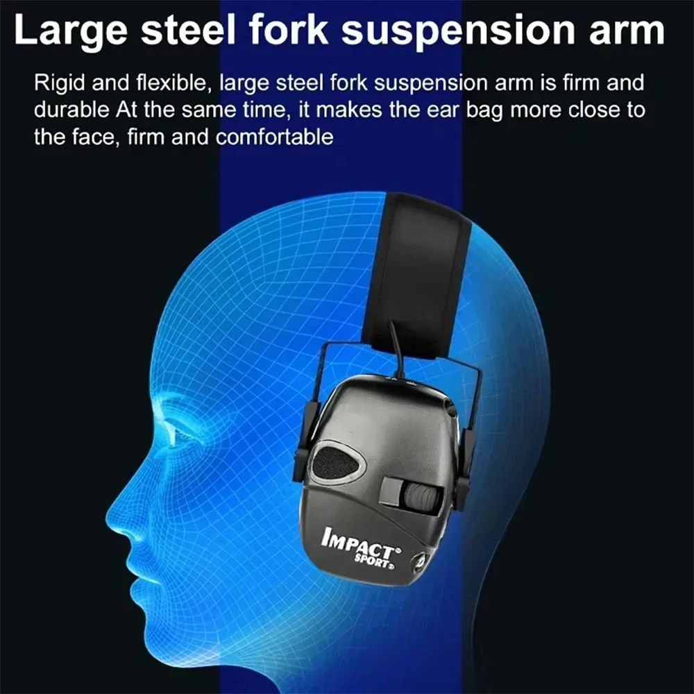 Protezioni acustiche tattiche, cuffie elettroniche, paraorecchie per amplificazione del suono da caccia, caschi auricolari antirumore per il tiro