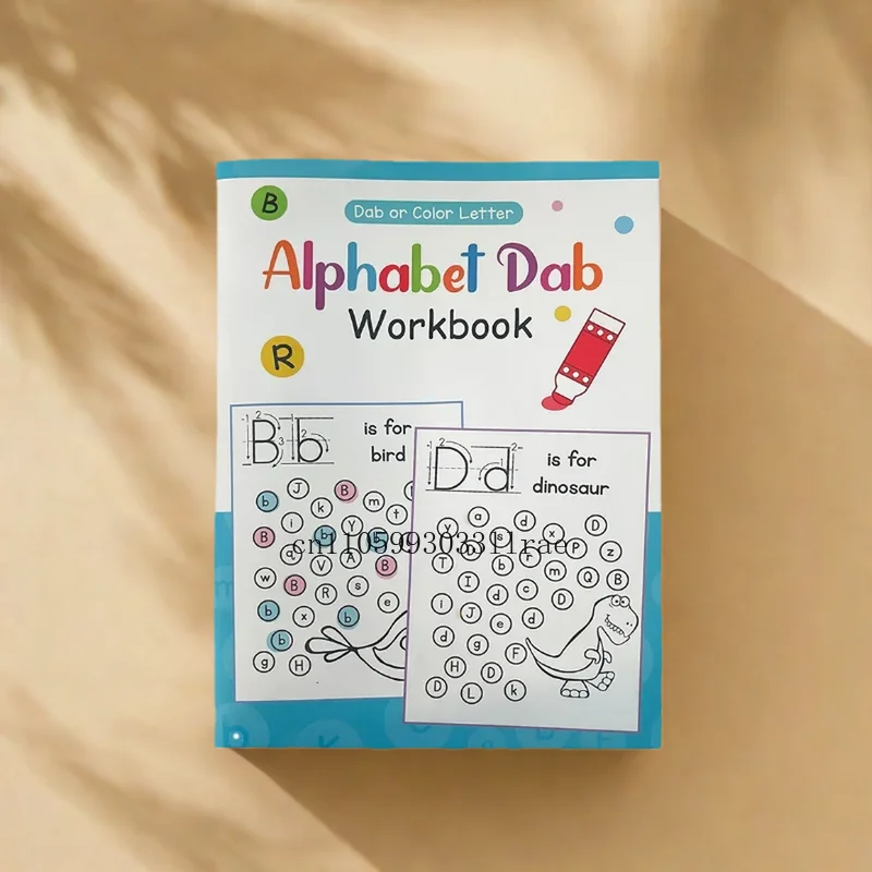 Alphabet Dab Workbook Find and Coloring Letters Exercise Book Kindergarten Teaching Aids English Beginner Test Book