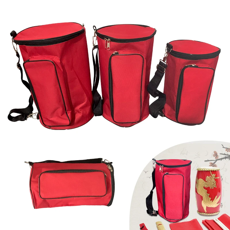 12/14/15 Red Waist Drum Bag Case Quality Percussion Accessories Adjustable Strap African Drum Backpack Musical Instrument Parts