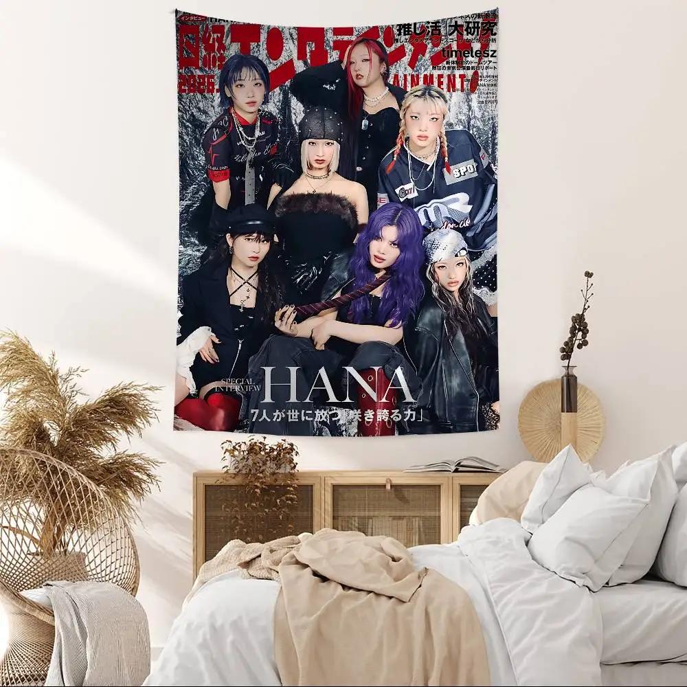 H-HANA Kpop Printed Large Wall Tapestry Cheap Hippie Wall Hanging Bohemian Wall Tapestries Mandala Home Decor