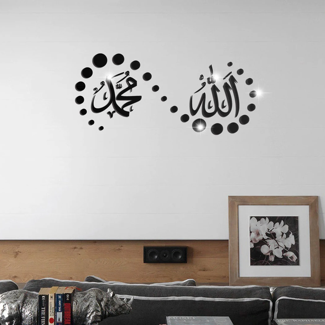for acrylic Wall Sticker Decal Decor Elegant Fashion Home Living Room Silver/Gold/Black Waterproof 57*25cm  for