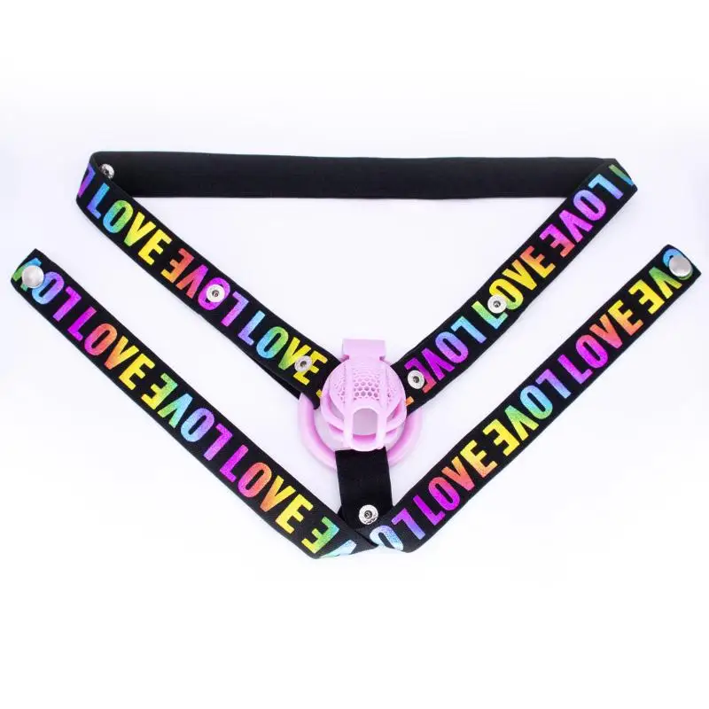 New 1Pc Chastity Cage Anti-off Device Elastic Band Chastity Belt Male Auxiliary Belt Adjustable Underwear Rope Scrotum Ring Toy