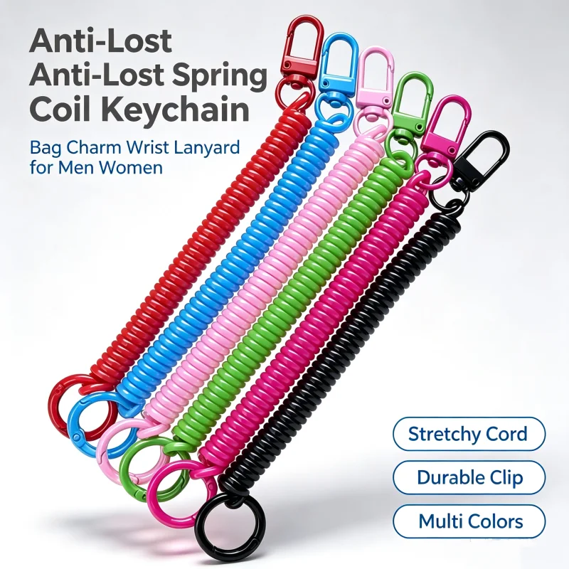 Phone Accessories Chain - Colorful Spring Coil Lanyard DIY Phone