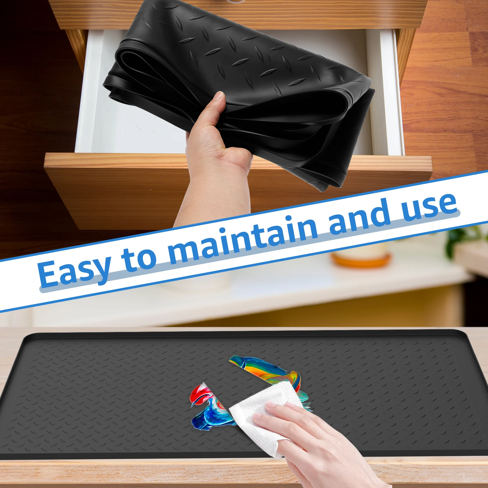 Silicone Washer Dryer Top Protector Waterproof Dustproof Dryer Top Protector Mat Versatile Washer Dryer Countertop Storage Pad
