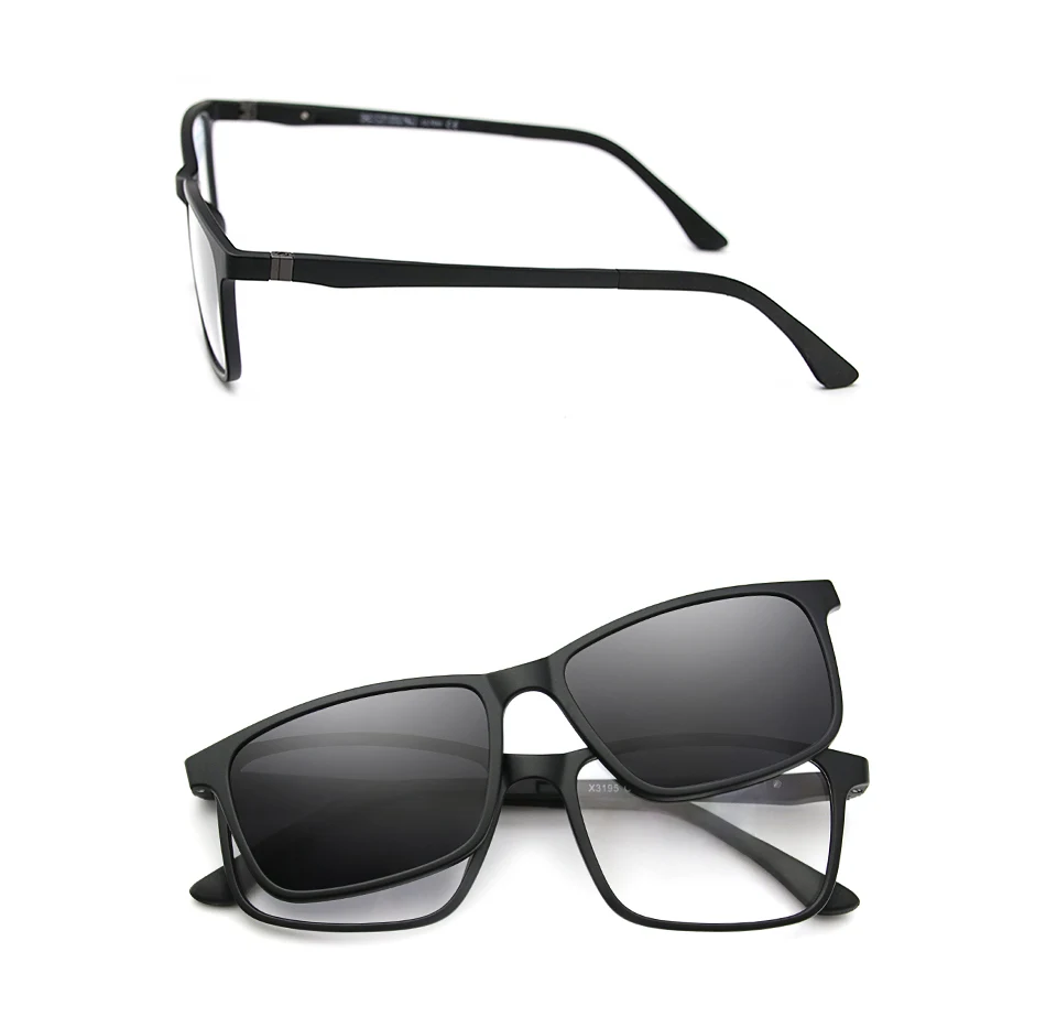 X3195 Magnet Clip Auf Brille Rahmen Männer Rezept Optische Brillen Rahmen Frauen Myopie Polarisierte Magnet Clip Auf Sonnenbrille – Detail 9