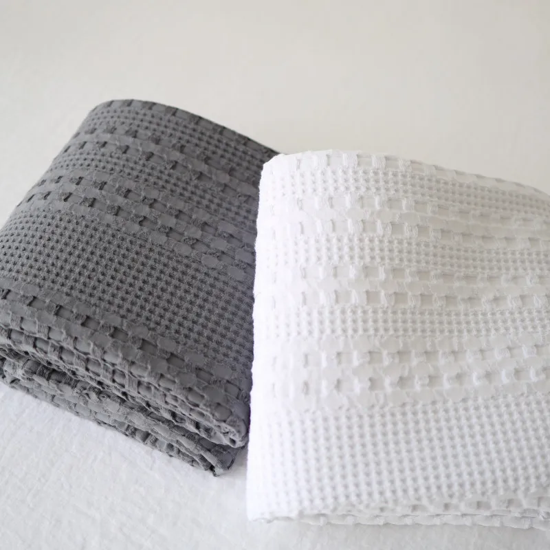 Hive Muslin Cotton Blankets for Beds, Waffle Plaid, Car, Nap, Couch, Sofa, Throw, Soft Home Cover Sheet, Bedspreads, Pillowcase