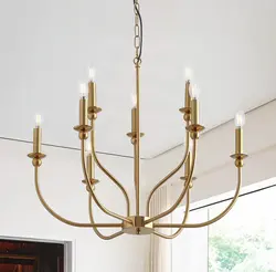 American Vintage Industrial Restaurant Branch Chandelier Ceiling Light Black Gold Candle Kitchen Lamp Living Room Pendant Lamp