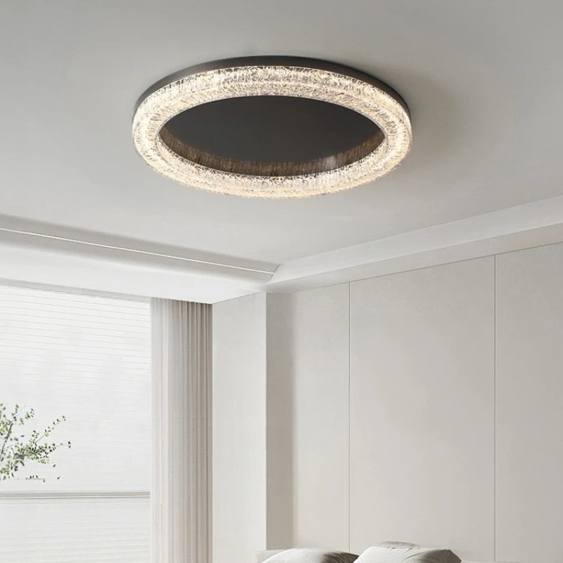 

Internet celebrity light luxury, premium resin ceiling light, minimalist atmosphere round master bedroom light