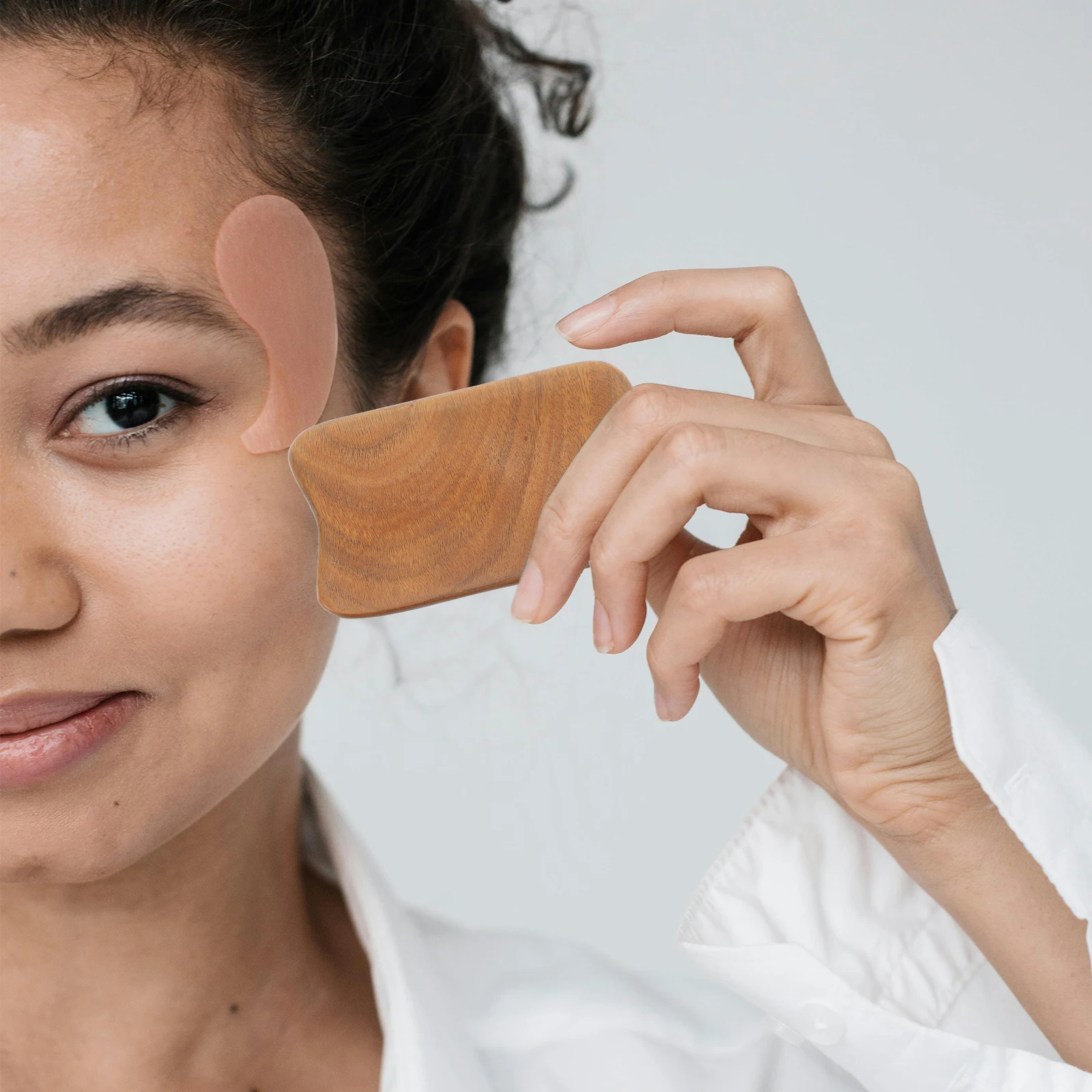 

Green Sandalwood Scraping Tool Reusable Face Scraper Home Massage Portable Neck Accessories Wood Strong Durable Smooth Edges