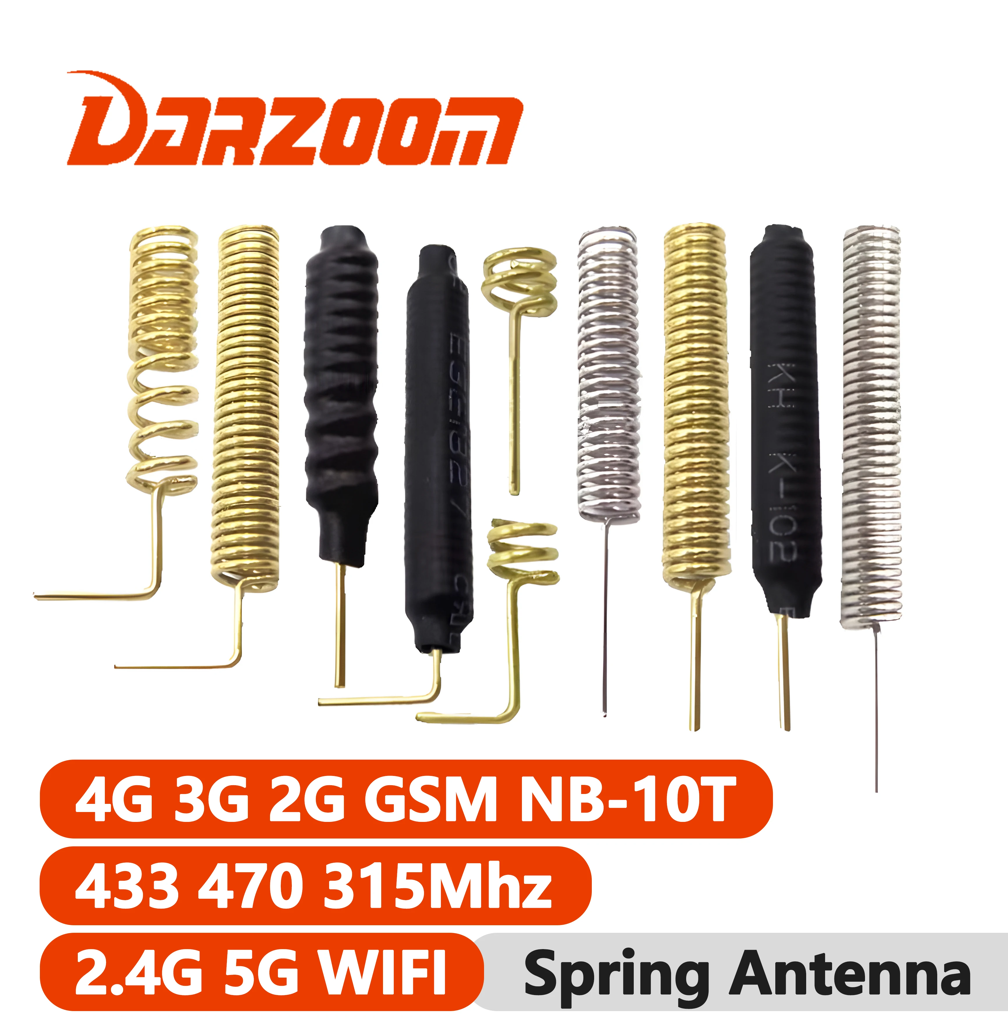 433/470/315 MHz Spring Antenna. 4G, 3G, GSM / GPRS, NB-IoT 2.4G 5G Dual-band LoRa WIFI Bluetooth Spring Antenna