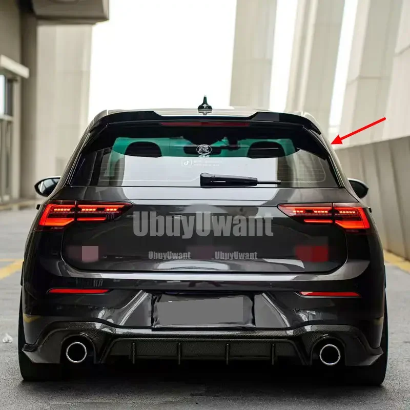 Rear Window Side Spoiler Wing For Volkswagen Golf 8 MK8 GTI GTD TSI TD Pro GTI Rline 2020-2023 Rear Side Spoiler Canard Splitter