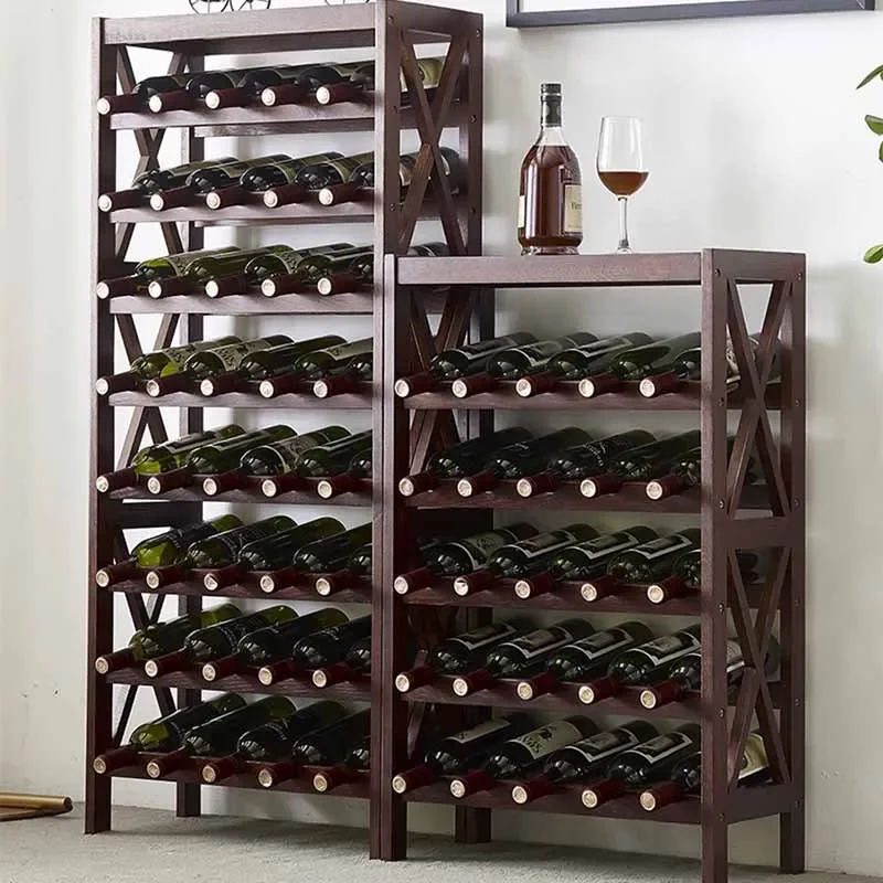 Storage Corner Bar Wine Rack Display Liquor Salon Club Whisky Wine Cabinets Wood Buffet Cellar Mueble Para Vino Bar Furniture