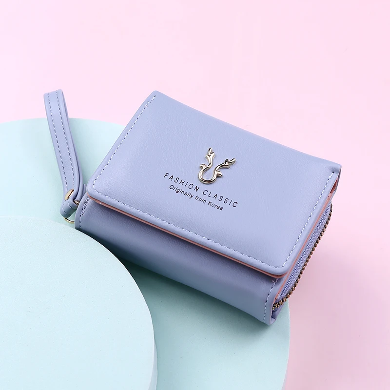 Luxus Marke frauen Kleine Brieftasche Weibliche Karte Halter Kurze Brieftaschen mit Geldbörse für Frau Damen PU Leder Haspe Mini kupplung – Detail 4