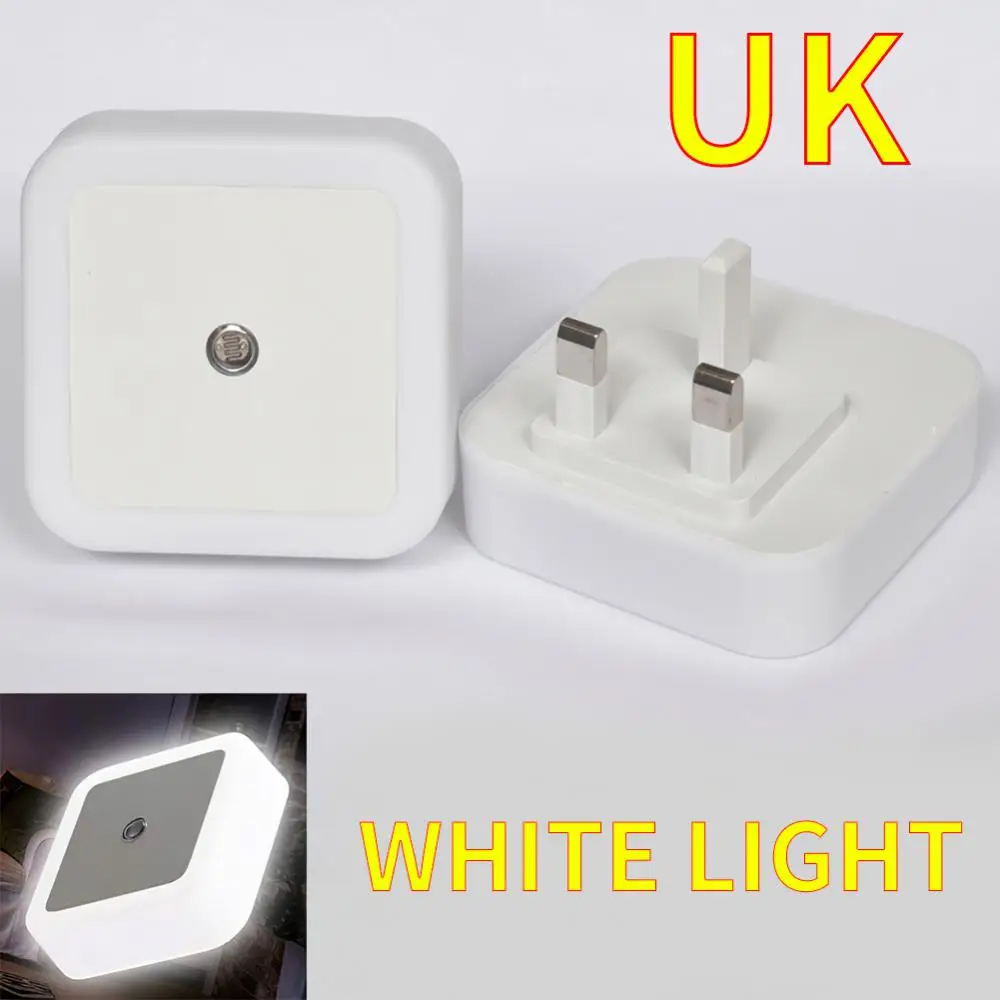 Night Light Mini Light Sensor Control 110-240V EU US UK Plug Nightlight Lamp For Children Kids Living Room Bedroom Lighting