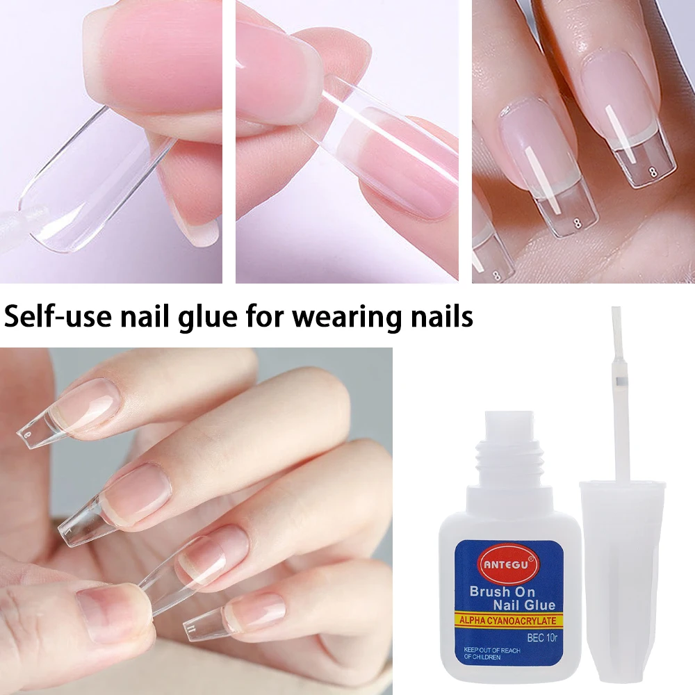 Self-use Nail Glue, Unhas Vestindo, Super Forte, Unhas Falsas, Decoração de Arte, Adesão Durável, Adesão de Secagem Rápida, Cola Manicure, 10g