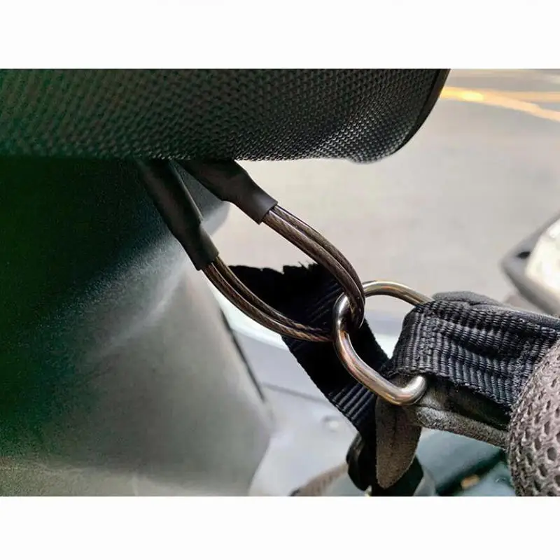 1/2Pcs Stainless Steel Helmet Anti-theft Lock Rope Security For Motorcycle Helmet Protector Rope Line Helmet Strap Storage Ropes